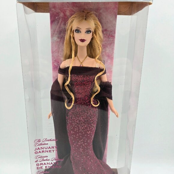 Barbie Blonde Birthstone Collection January Garnet Collector Edition Doll Mattel - Picture 7 of 16